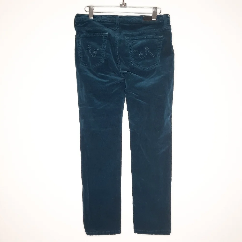 Adriano Goldschmidt Teal Stevie Slim Straight Corduroy Jeans 28R